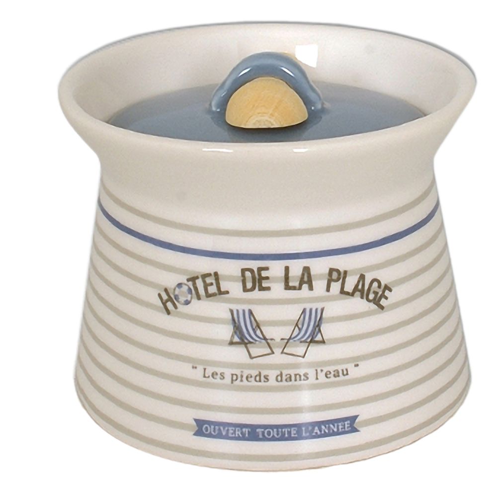 Pot à gros sel en céramique avec cuillère Pot à gros sel en céramique avec cuillère