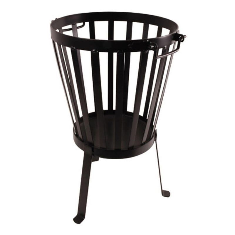 Brasero panier sur 3 pieds acier noir (photo) Brasero panier sur 3 pieds acier noir