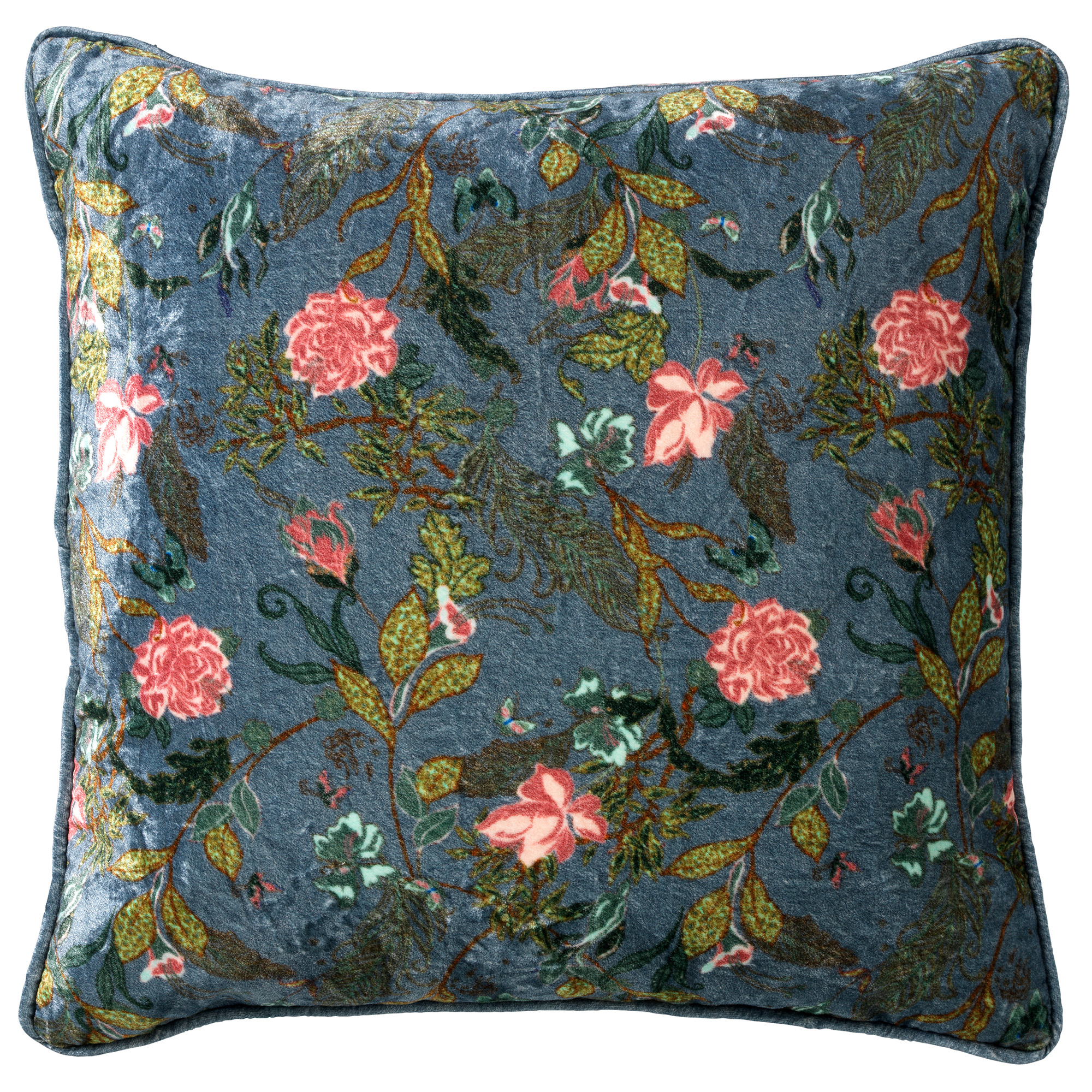Housse de coussin en velours Bleu 45x45 (photo) Housse de coussin en velours Bleu 45x45