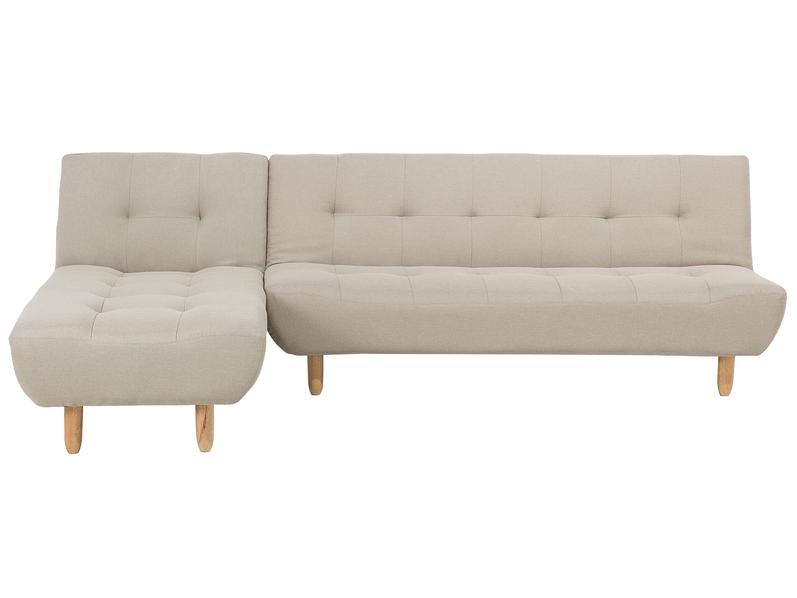 Canapé angle à droite convertible en tissu beige 4 places (photo) Canapé angle à droite convertible en tissu beige 4 places