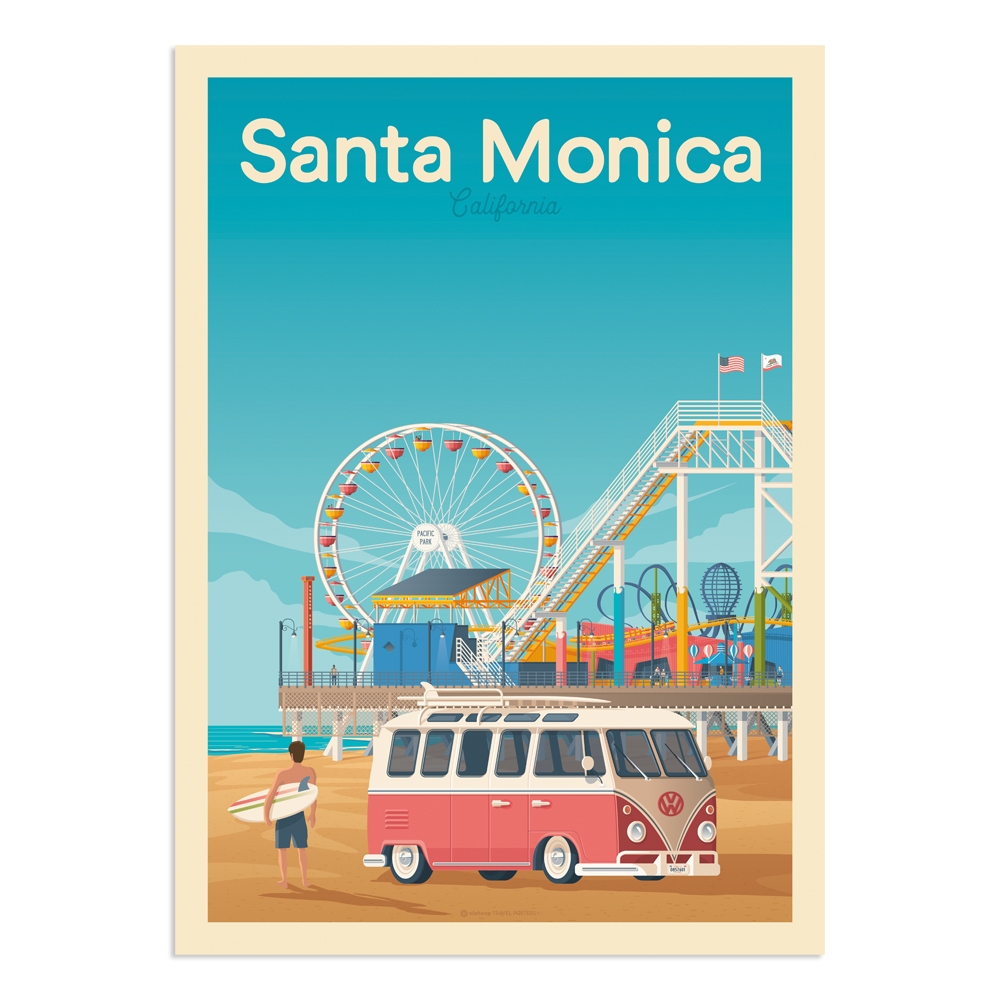 Affiche Santa Monica 50x70 cm Affiche Santa Monica 50x70 cm