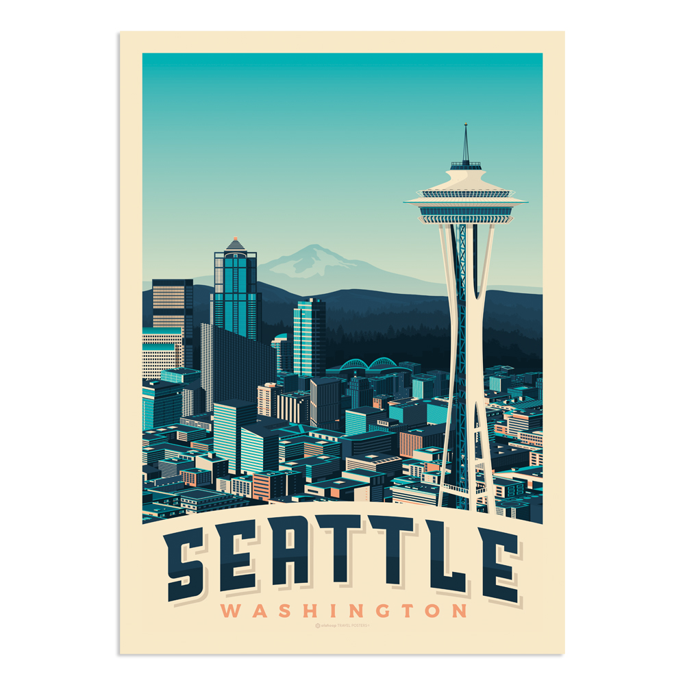 Affiche Seattle 30x40 cm Affiche Seattle 30x40 cm