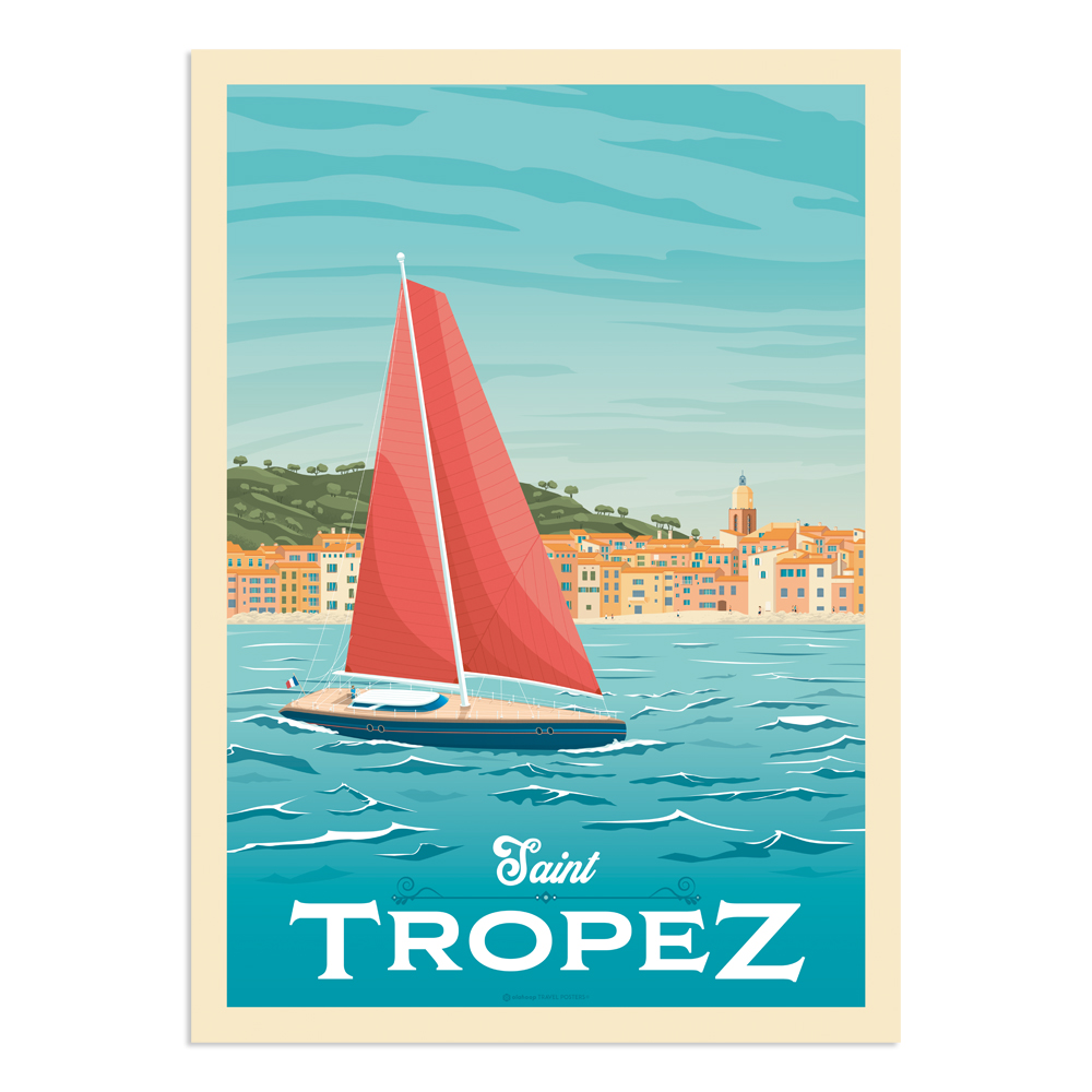 Affiche Saint-Tropez 50x70 cm Affiche Saint-Tropez 50x70 cm
