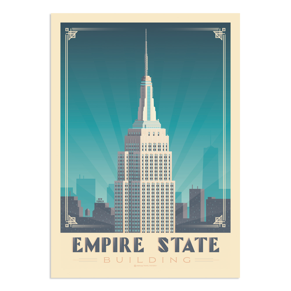 Affiche New York Empire State 21x29,7 cm Affiche New York Empire State 21x29,7 cm