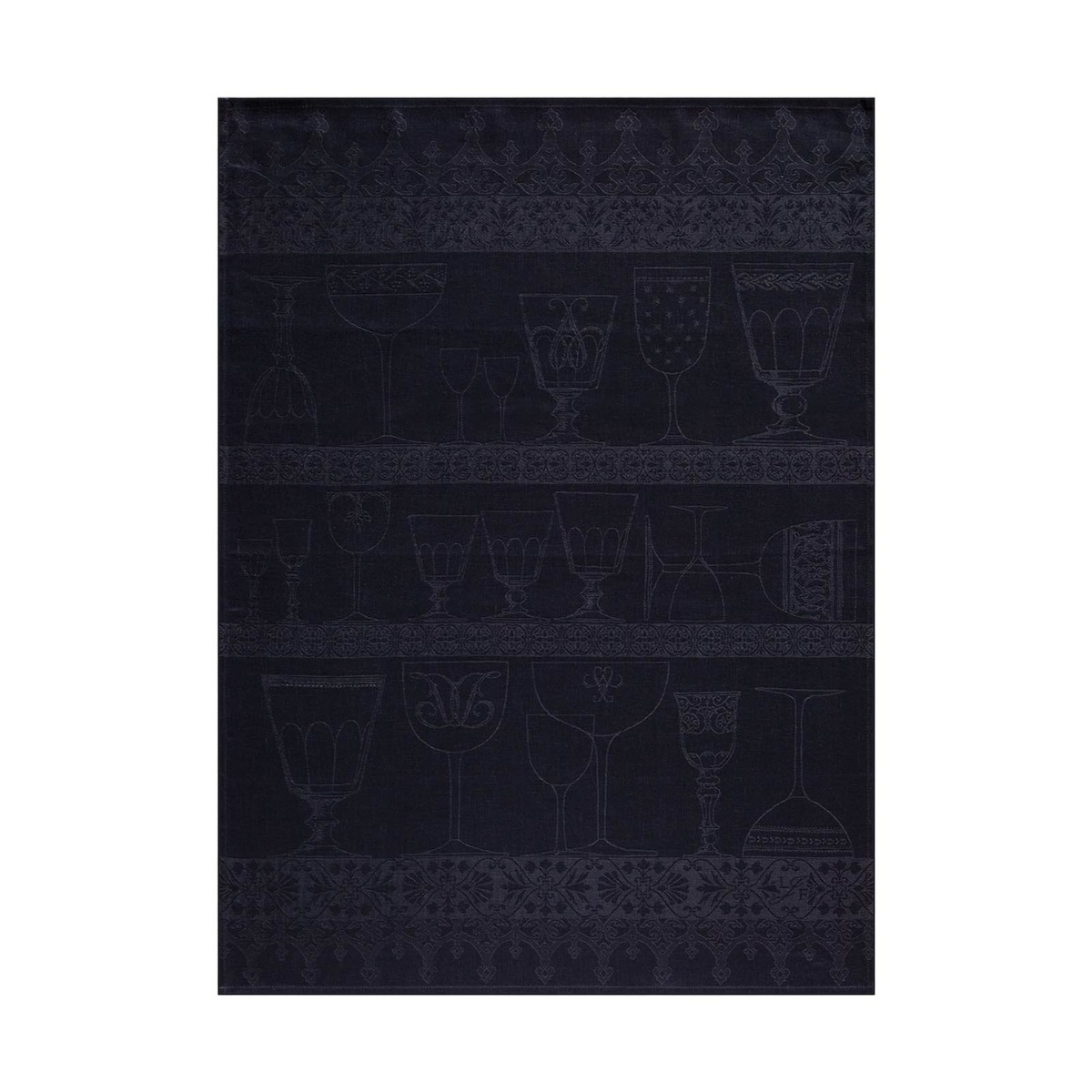 Torchon en lin noir 60x80 Torchon en lin noir 60x80