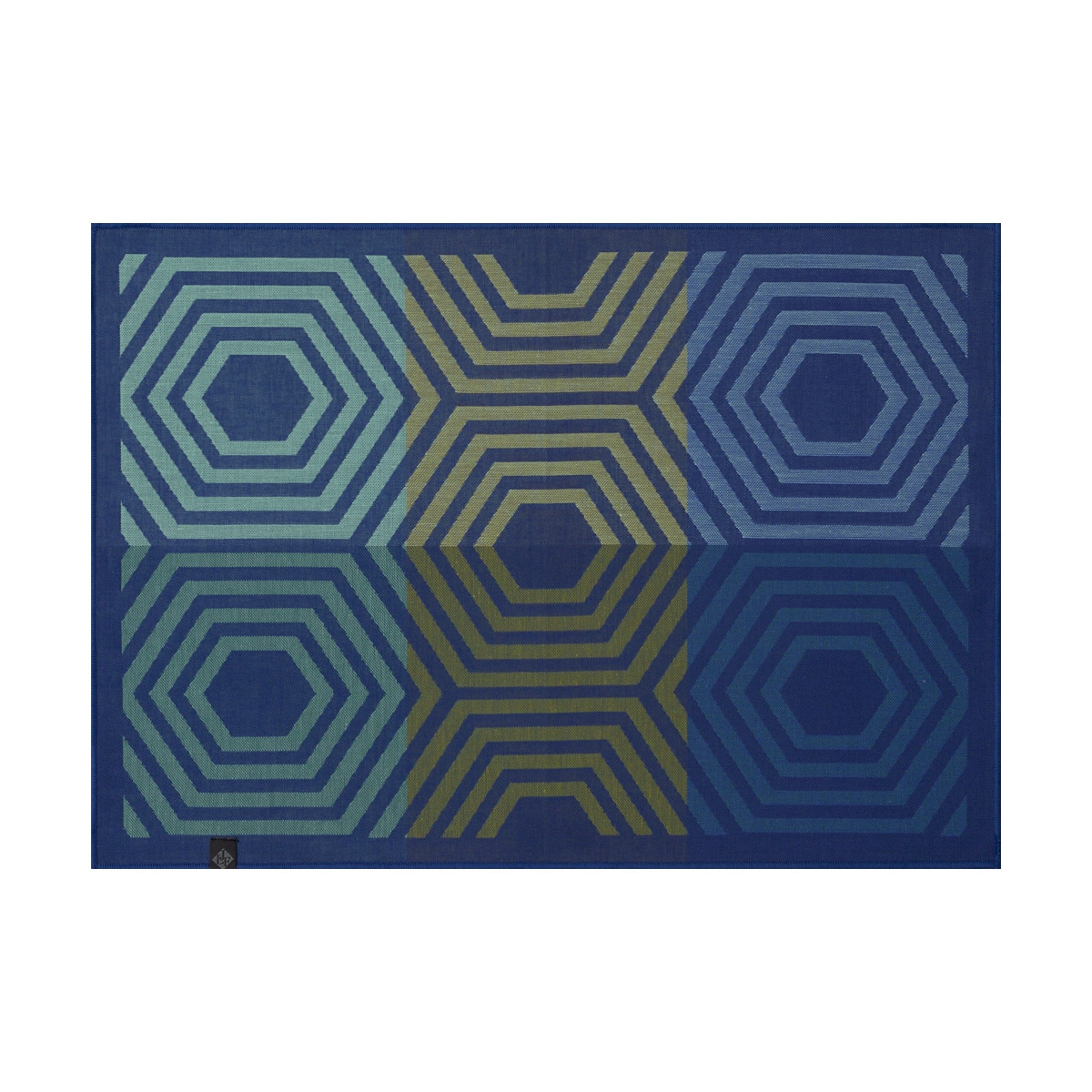 Set de table en coton vibration bleu 50 x 36 Set de table en coton vibration bleu 50 x 36