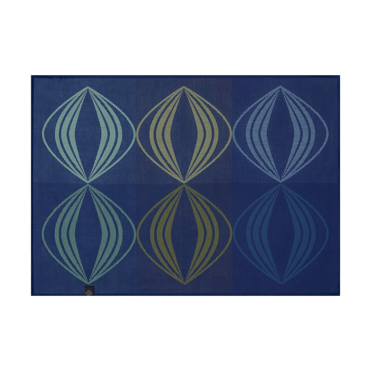 Set de table en coton vision bleu 50 x 36 Set de table en coton vision bleu 50 x 36