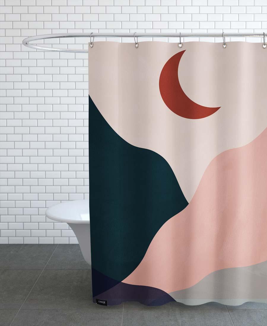 Rideau de douche en polyester en Gris & Rose/150x200 Rideau de douche en polyester en Gris & Rose/150x200