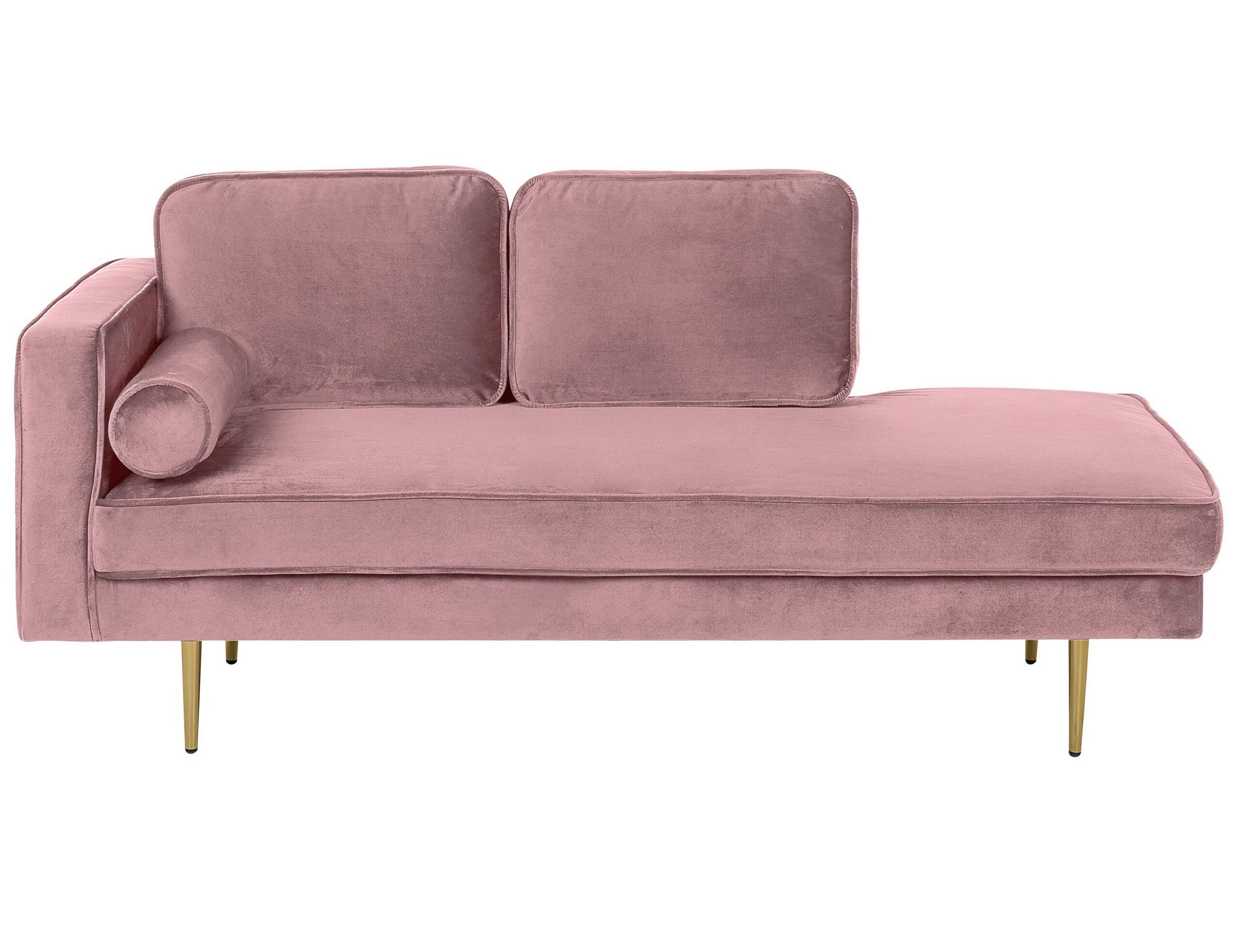 Chaise longue rose poudré côté gauche (photo) Chaise longue rose poudré côté gauche