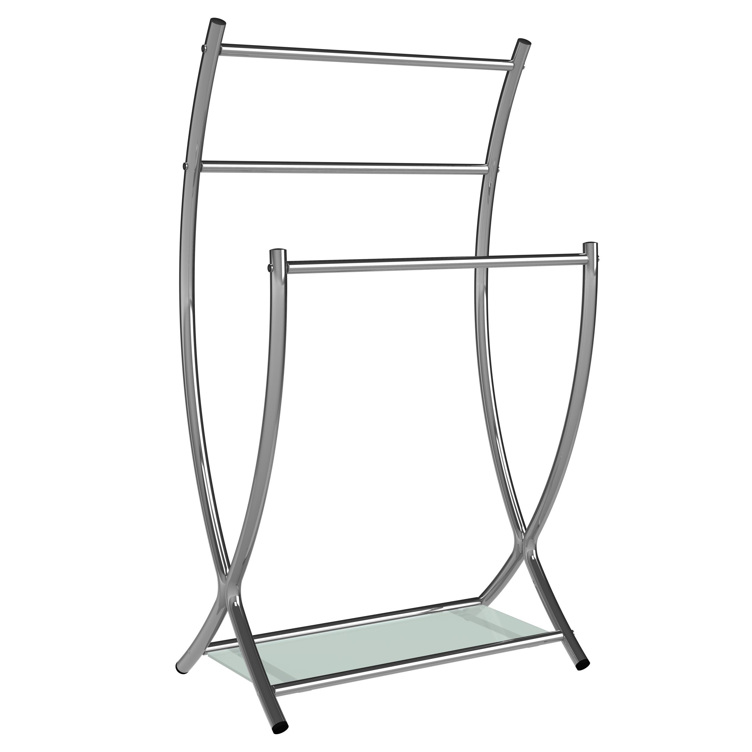 Porte-serviette 3 barres chrome brillant H90cm Porte-serviette 3 barres chrome brillant H90cm