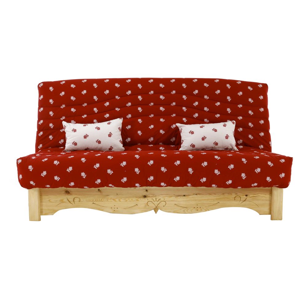 Canapé droit Blanc Tissu Promotion