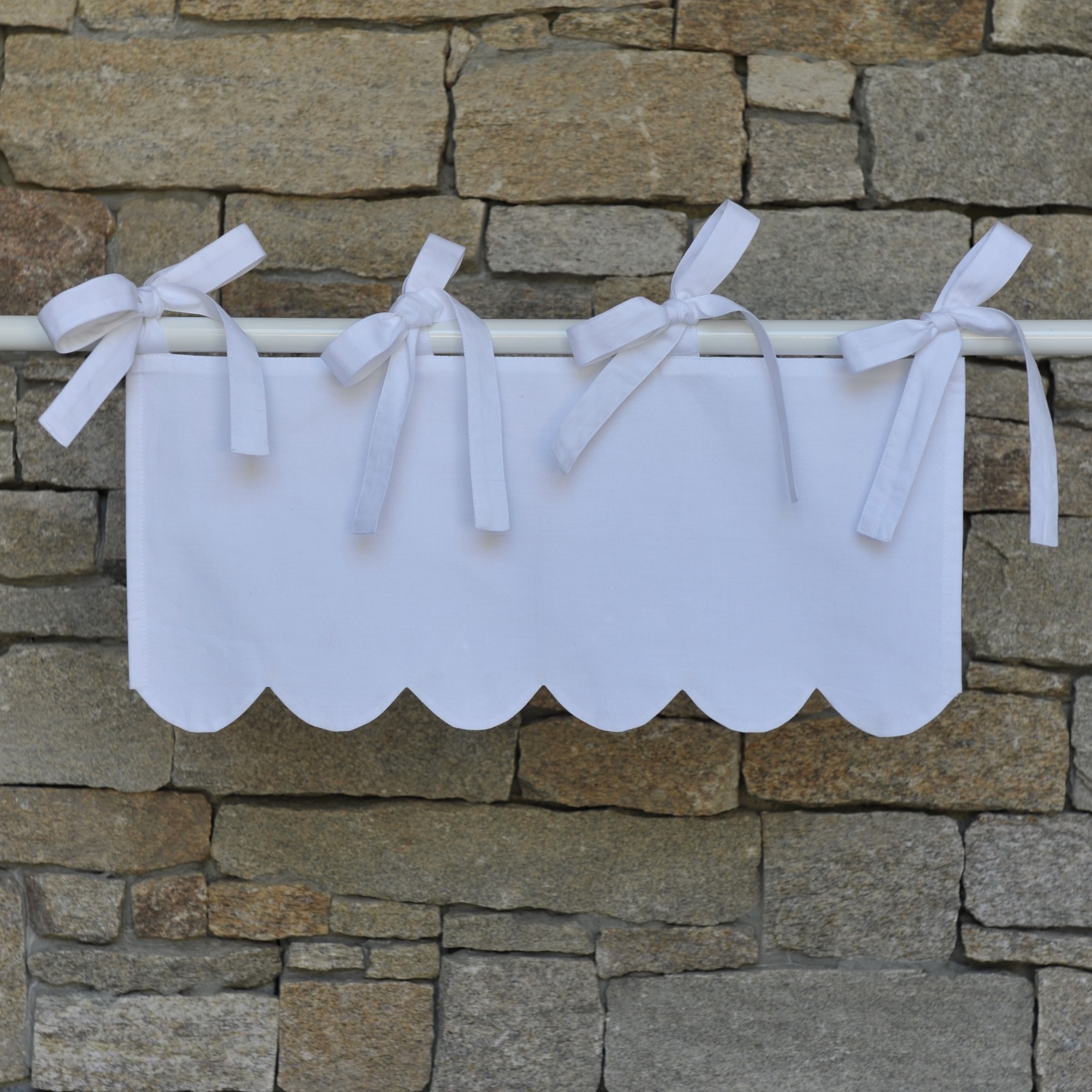 Cantonnière Feston blanc 60X27 CM Cantonnière Feston blanc 60X27 CM