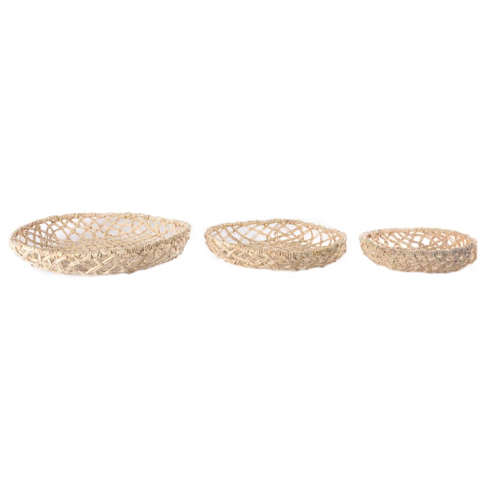 Plateaux en tressage Abaca Plateaux en tressage Abaca