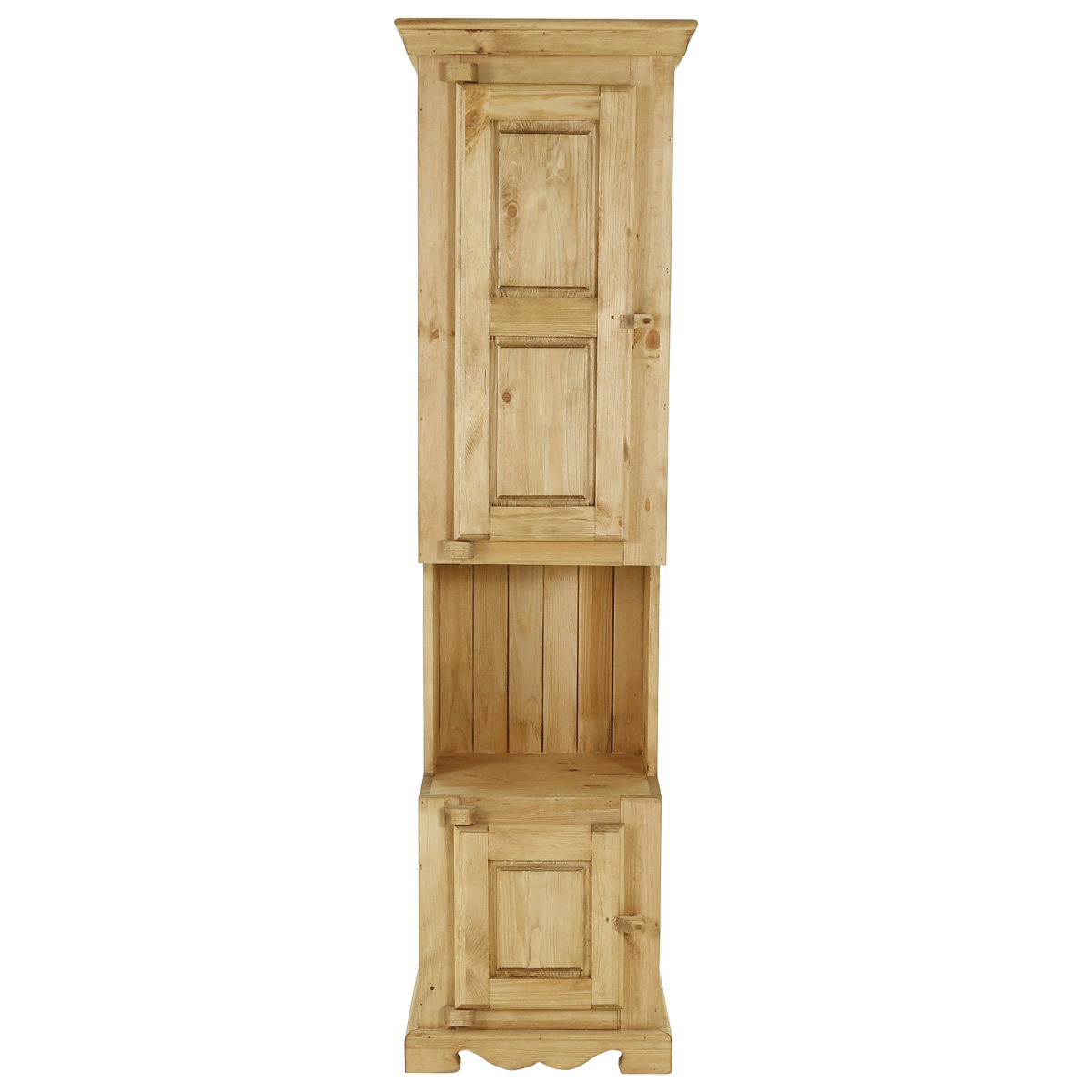 Colonne rustique en pin massif 2 portes + 1 niche ouverture gauche (photo) Colonne rustique en pin massif 2 portes + 1 niche ouverture gauche