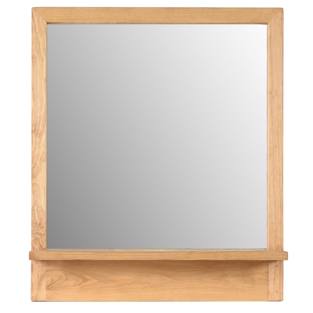 Miroir 90 cm pin massif avec tablette Miroir 90 cm pin massif avec tablette