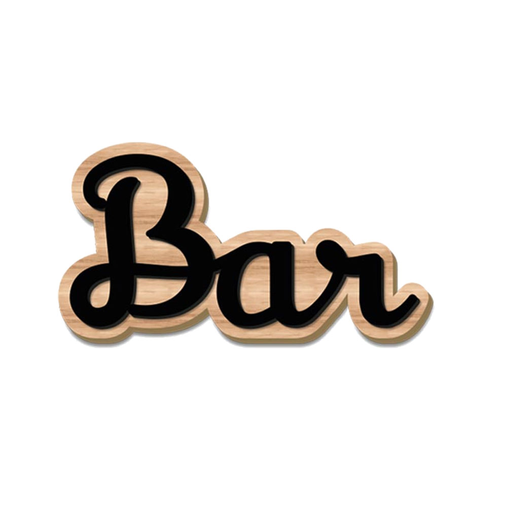 Décoration murale en bois bar 30x15cm Décoration murale en bois bar 30x15cm