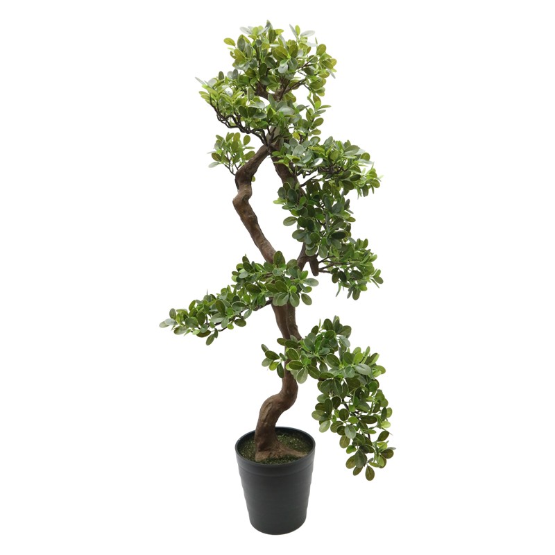 Grand bonzaï cajeput artificiel en pot noir 120cm Grand bonzaï cajeput artificiel en pot noir 120cm