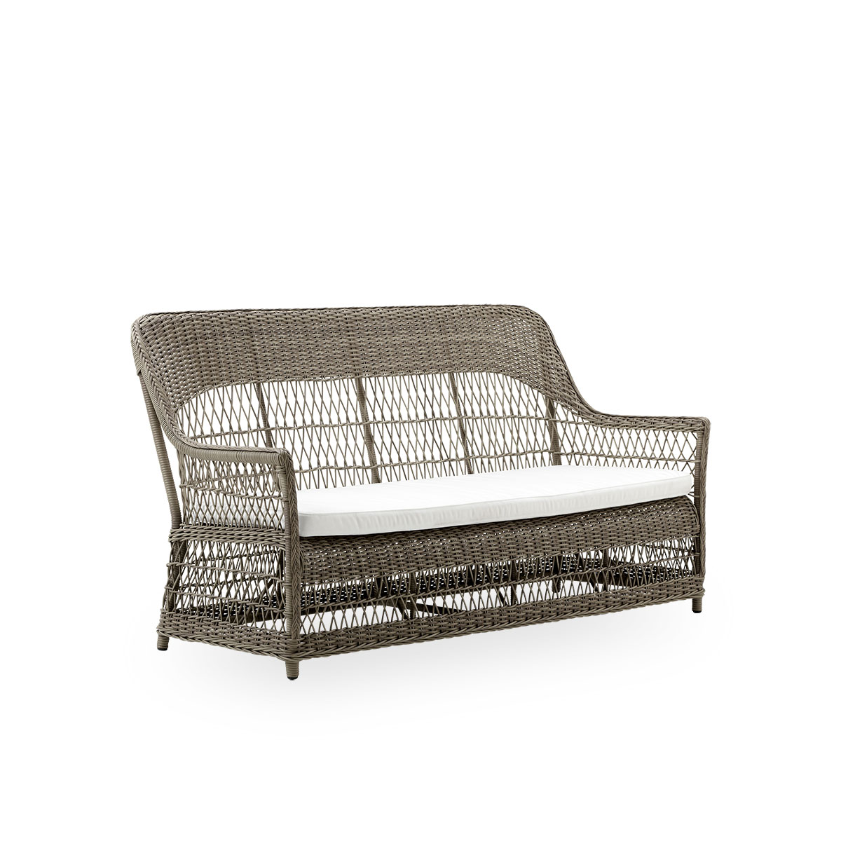 Canapé 3 places en aluminium et fibre synthétique taupe Canapé 3 places en aluminium et fibre synthétique taupe