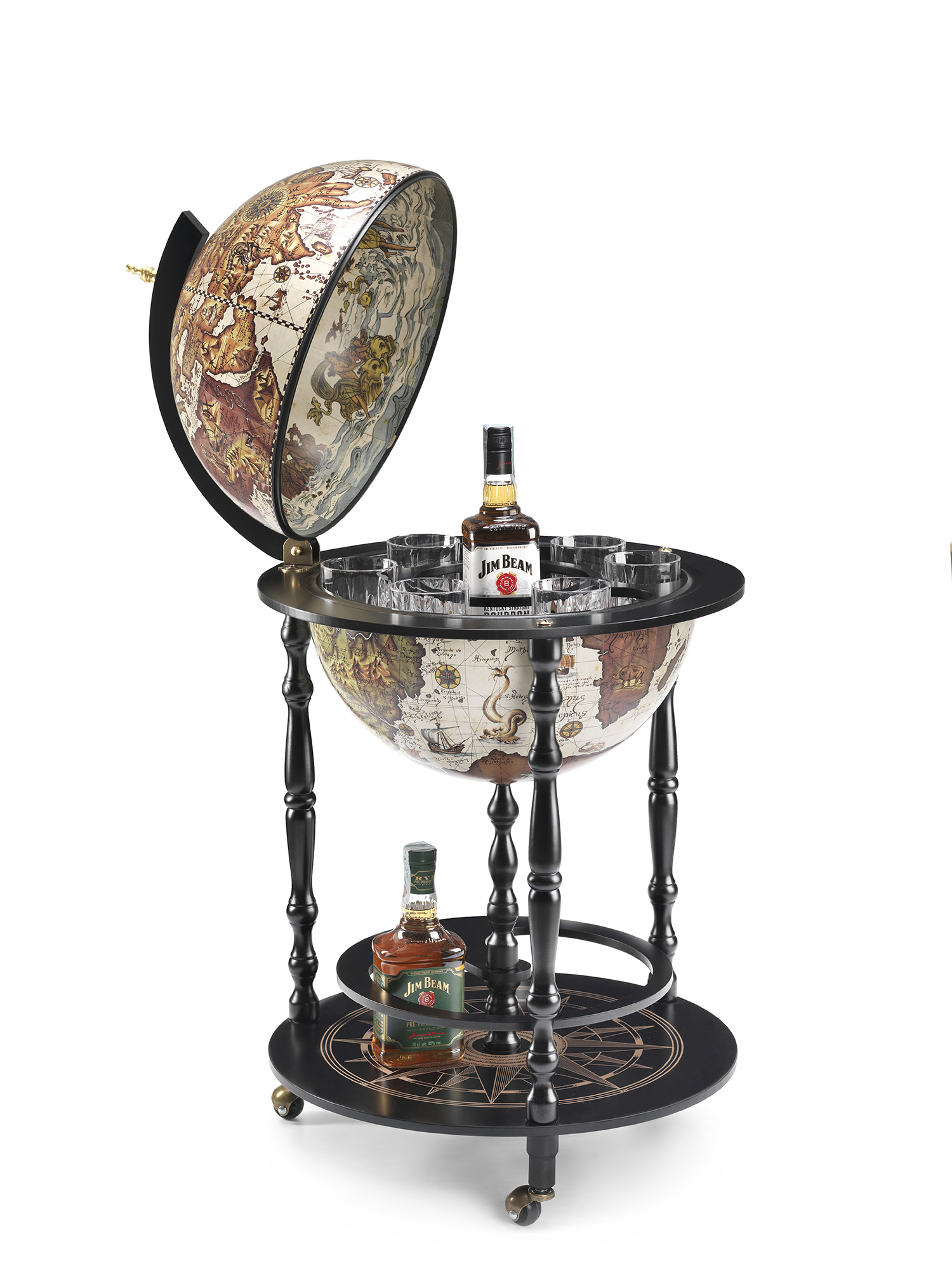Globe bar Vulcano noir D42cm Globe bar Vulcano noir D42cm