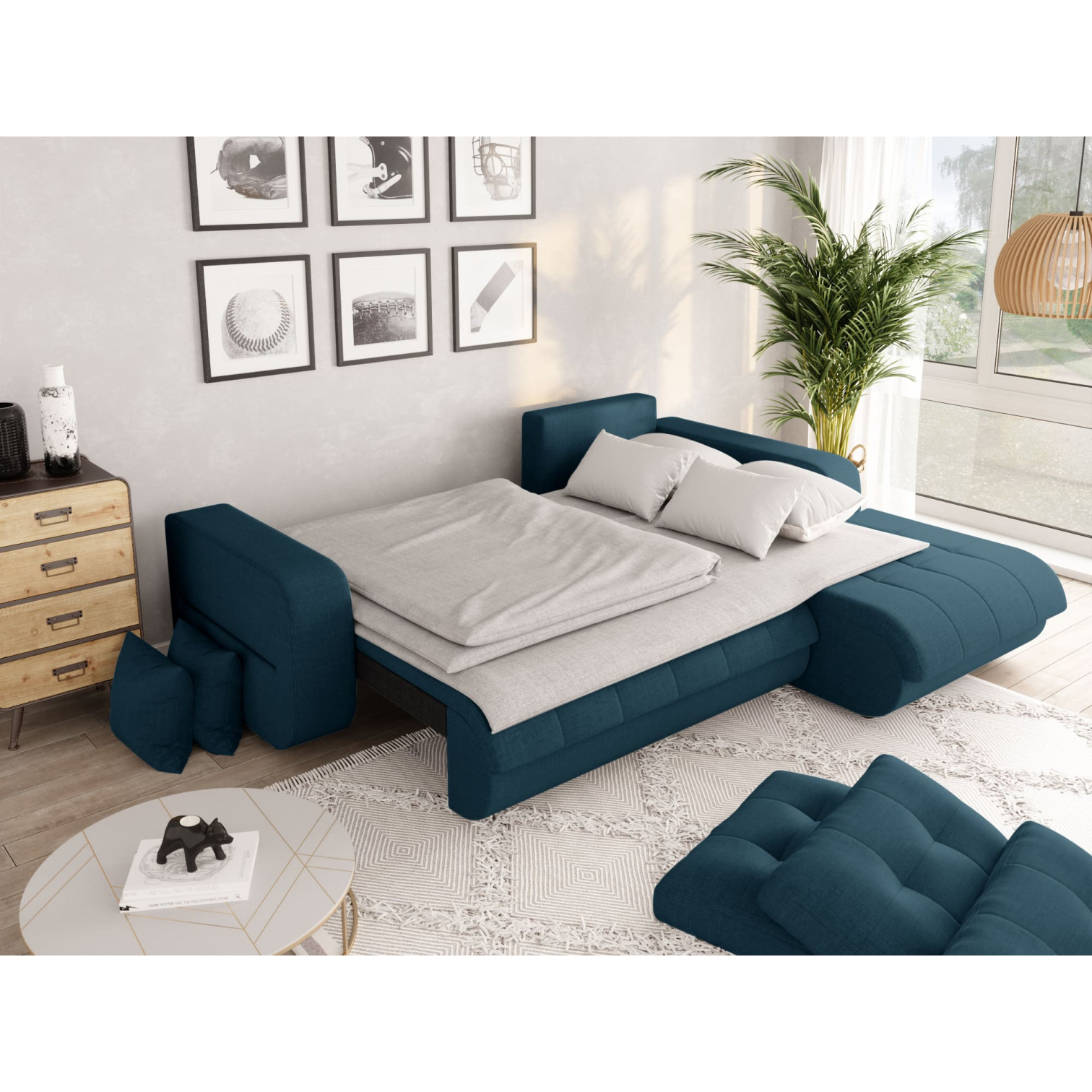 suzie - Canapé convertible Bleu - Vue supplémentaire 2