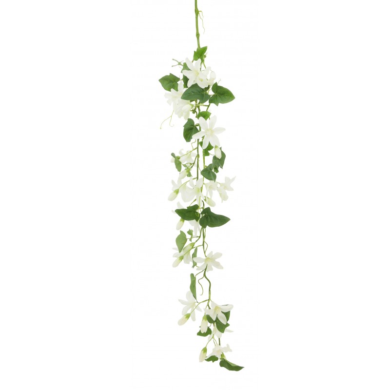 Chute de fleurs blanches artificielles Jasmin étoilé 120cm