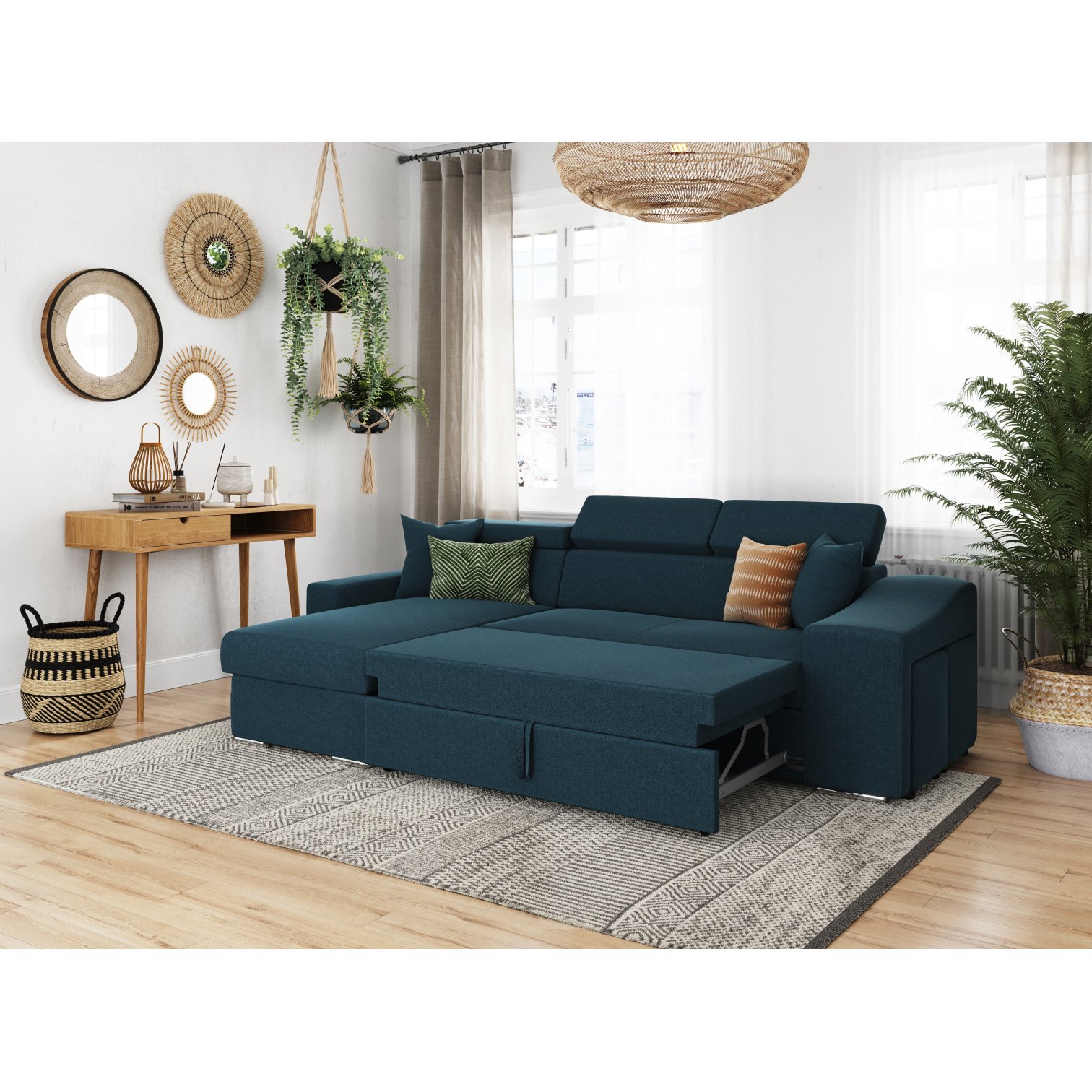elona - Canapé convertible Bleu - Vue supplémentaire 2