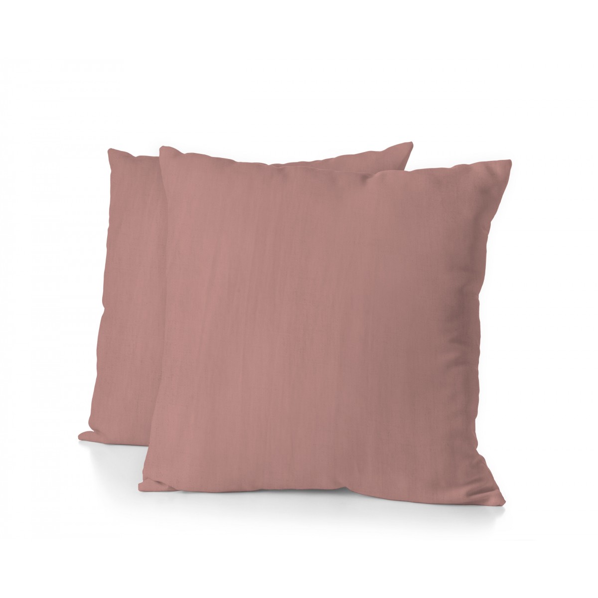 Lot de 2 taies carrées 100% Lin Lavé Rose 65x65cm Lot de 2 taies carrées 100% Lin Lavé Rose 65x65cm