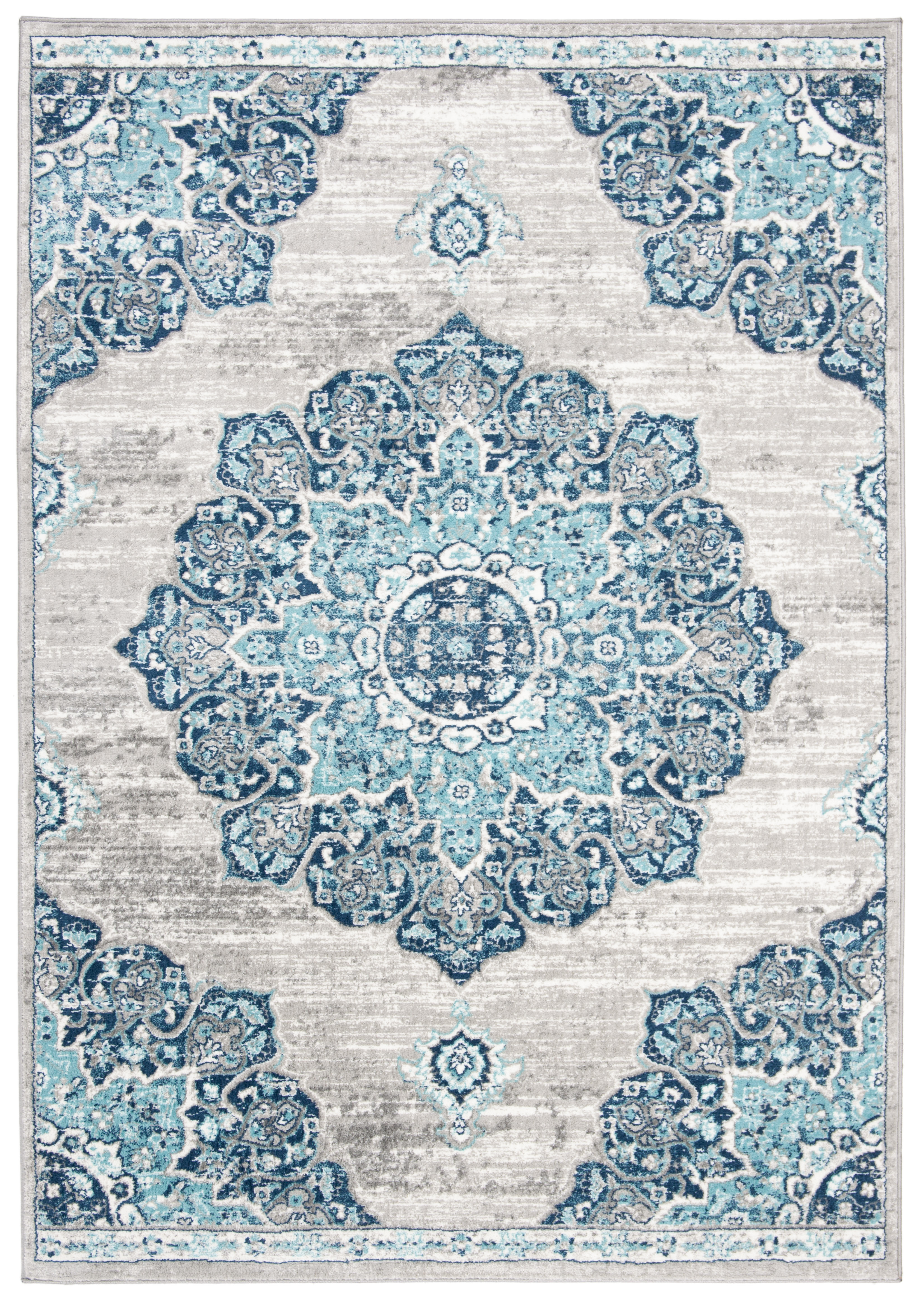 Tapis de salon classique bleu marine et gris 120x180 Tapis de salon classique bleu marine et gris 120x180