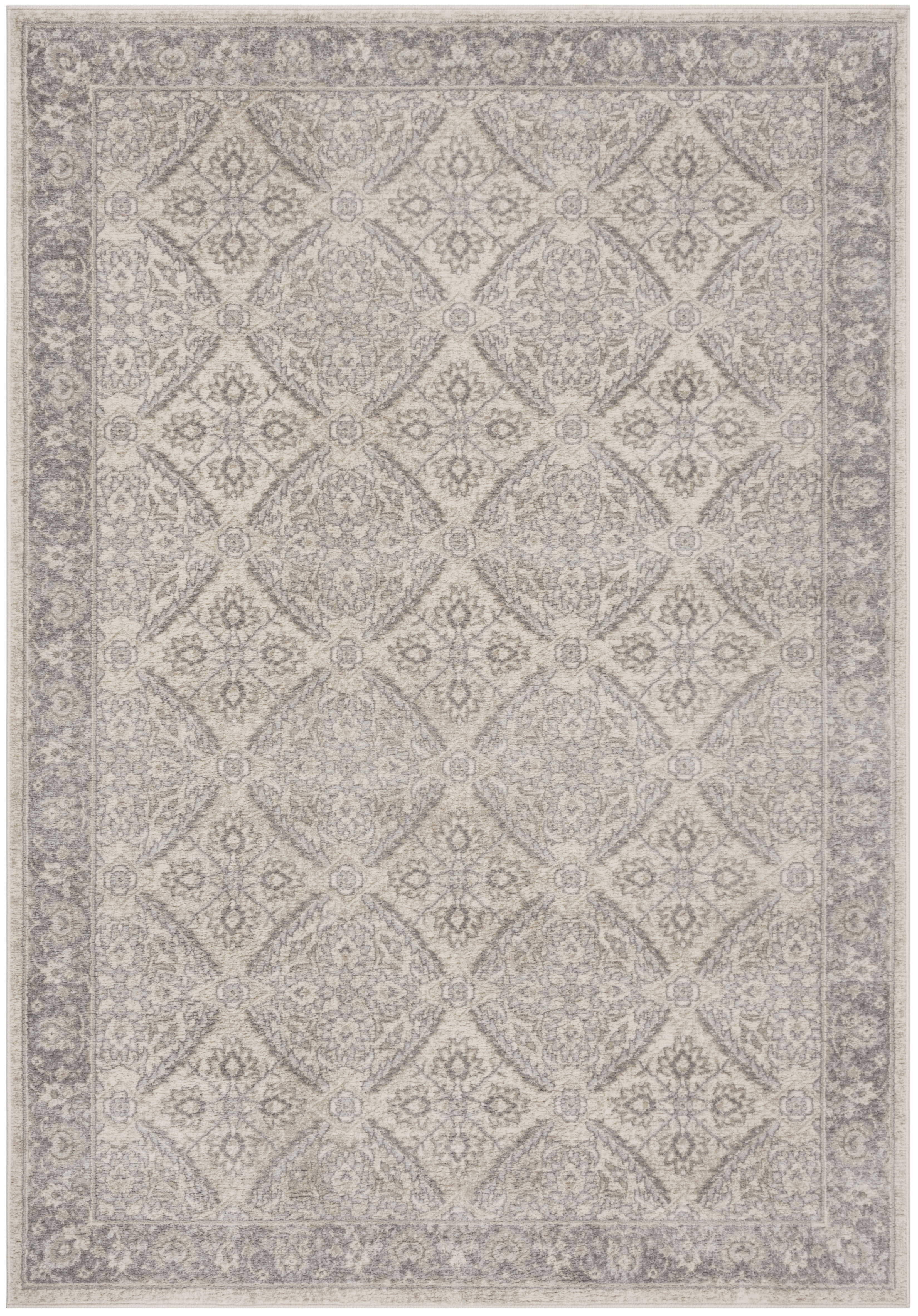 Tapis de salon classique crème et gris 120x180 Tapis de salon classique crème et gris 120x180