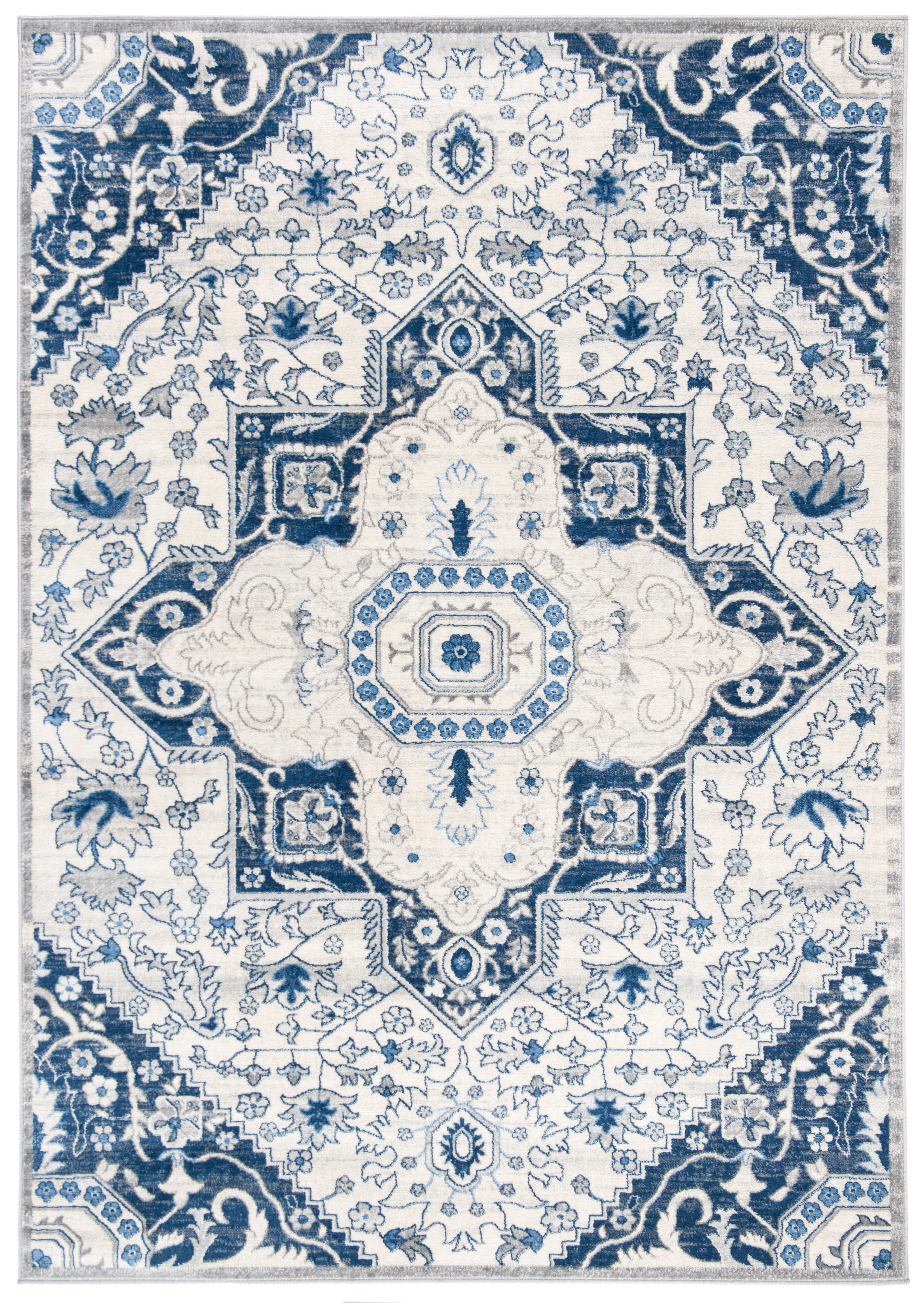 Tapis de salon classique crème et bleu 120x180 Tapis de salon classique crème et bleu 120x180