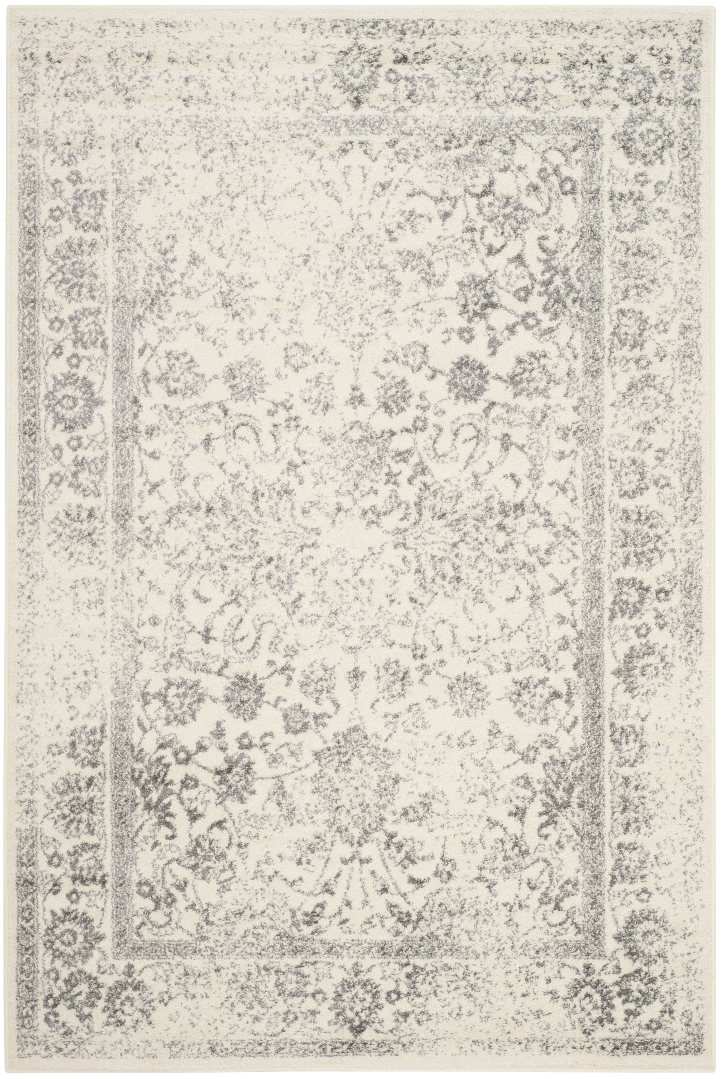 Tapis de salon contemporain ivoire et argent 160x230 Tapis de salon contemporain ivoire et argent 160x230