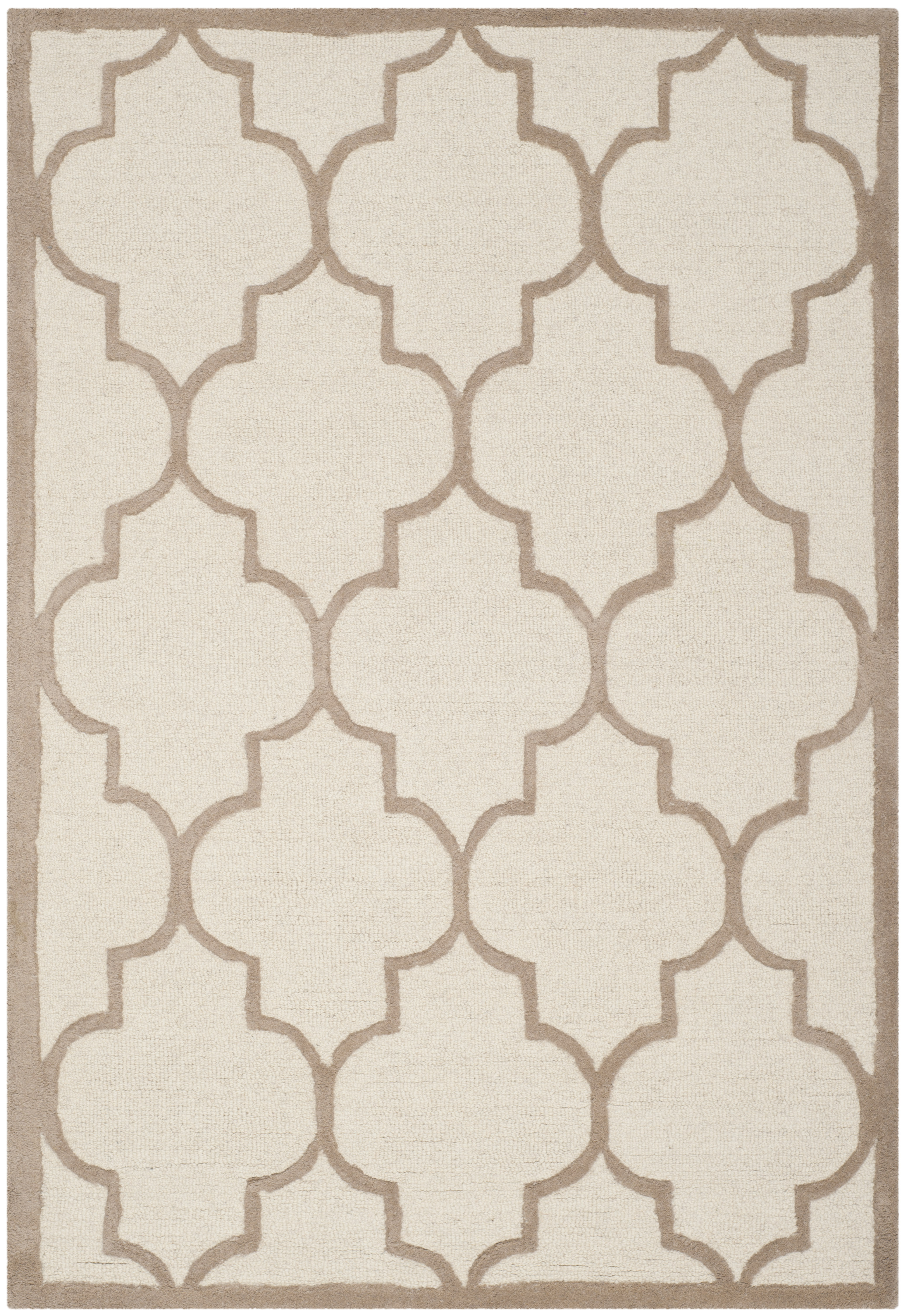 Tapis de salon interieur en ivoire & beige, 91 x 152 cm Tapis de salon interieur en ivoire & beige, 91 x 152 cm