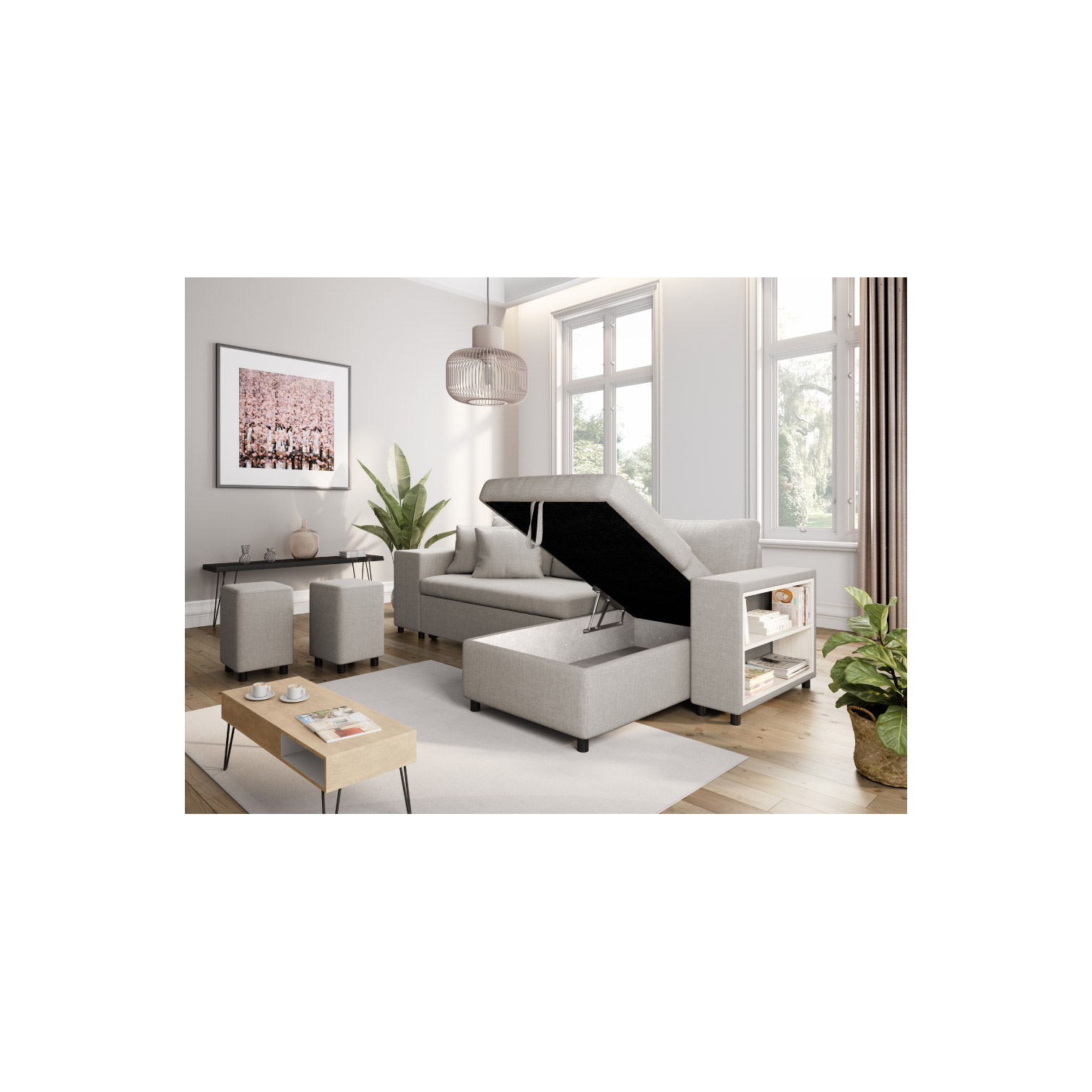 mady - Canapé convertible Beige - Vue supplémentaire 2