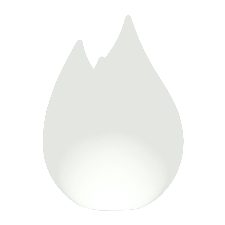 Lumière pour extérieur led en résine recyclable neutre D50cm