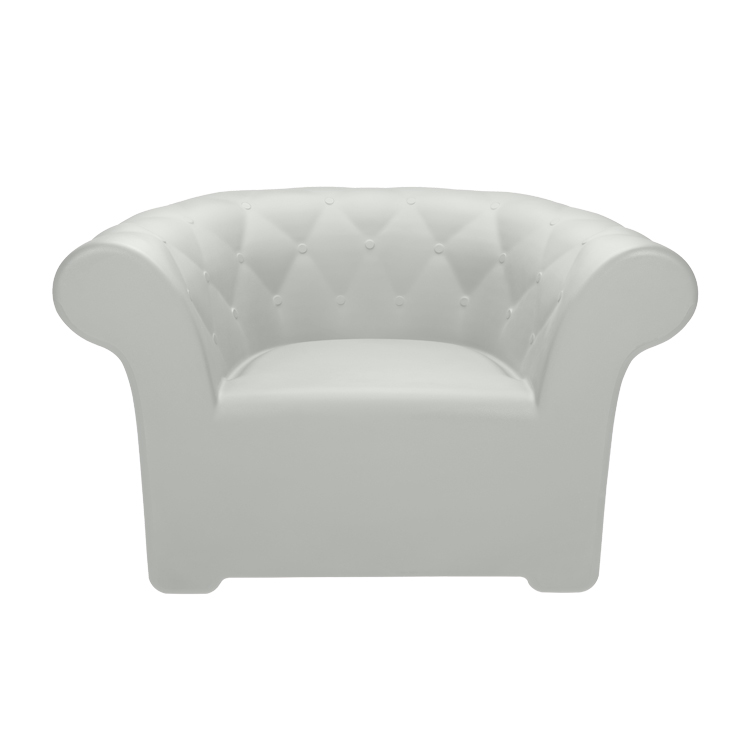 Fauteuil éclairé en résine recyclable neutre