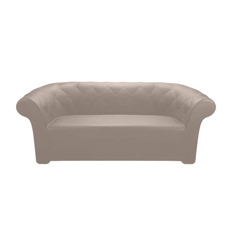 Canapé en résine recyclable gris tourterelle L193cm