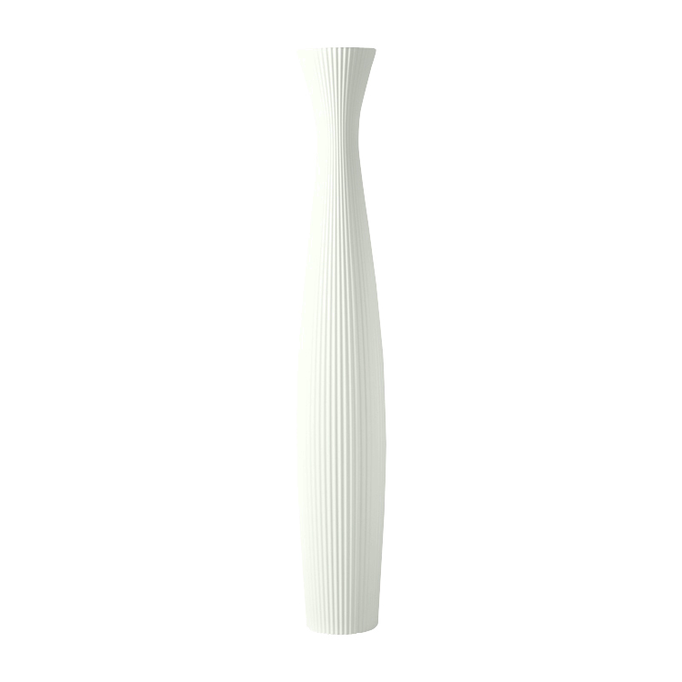 Pot à fleur éclairé en résine recyclable neutre D28cm Pot à fleur éclairé en résine recyclable neutre D28cm