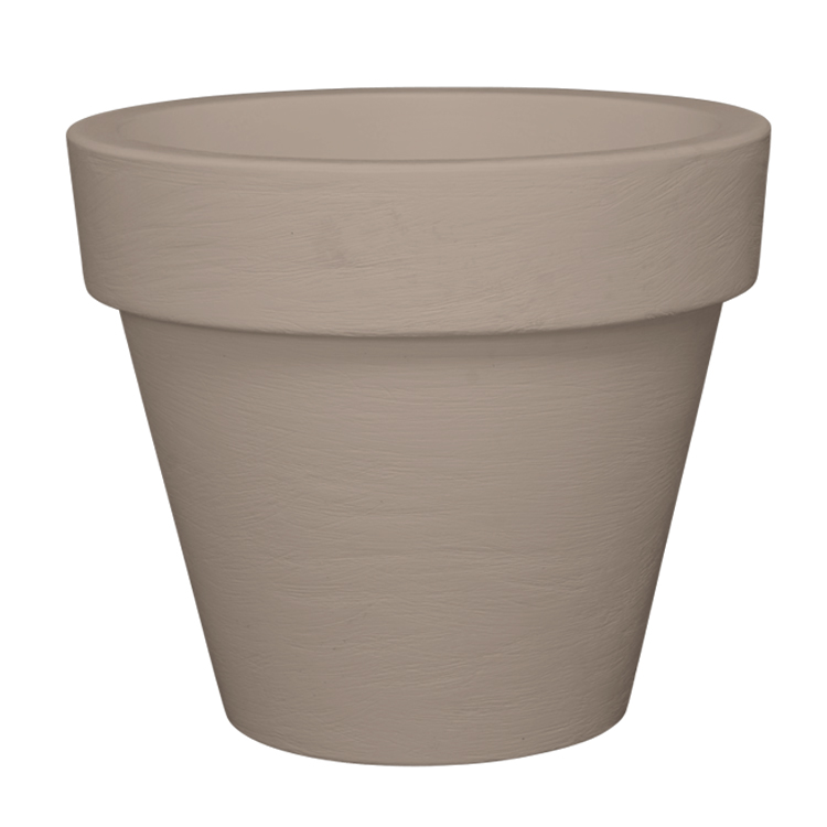 Pot à fleur en résine recyclable gris tourterelle D58cm