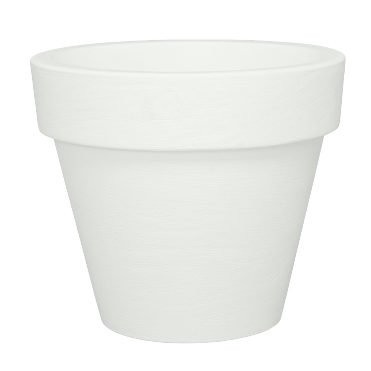Pot à fleur éclairé en résine recyclable neutre D78cm Pot à fleur éclairé en résine recyclable neutre D78cm