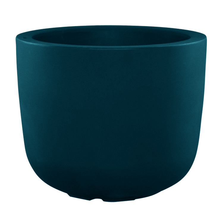 Pot à fleur en résine recyclable vert paon D70cm