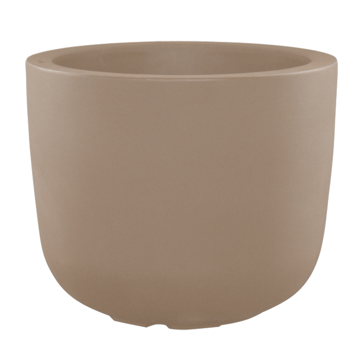 Pot à fleur en résine recyclable gris tourterelle D70cm