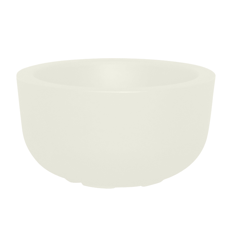 Pot à fleur en résine recyclable blanc D47cm