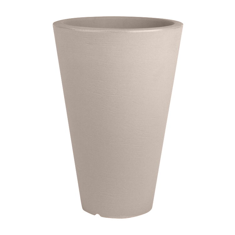 Pot à fleur en résine recyclable gris tourtelle D52cm