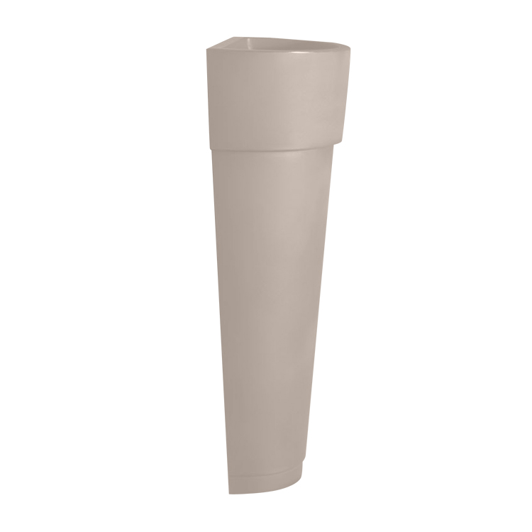 Pot à fleur mural en résine recyclable gris tourterelle D51cm