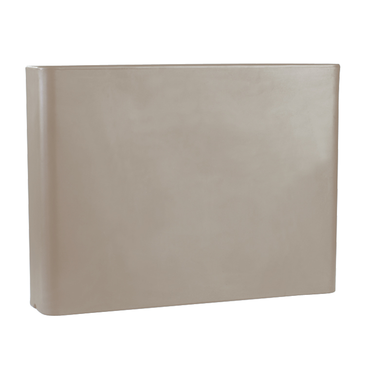 Pot à fleur en résine recyclable gris tourterelle H70cm