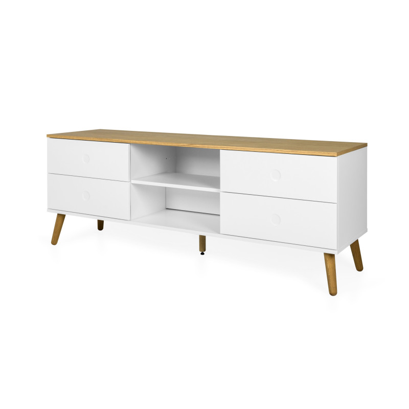 Meuble TV scandinave en bois Blanc