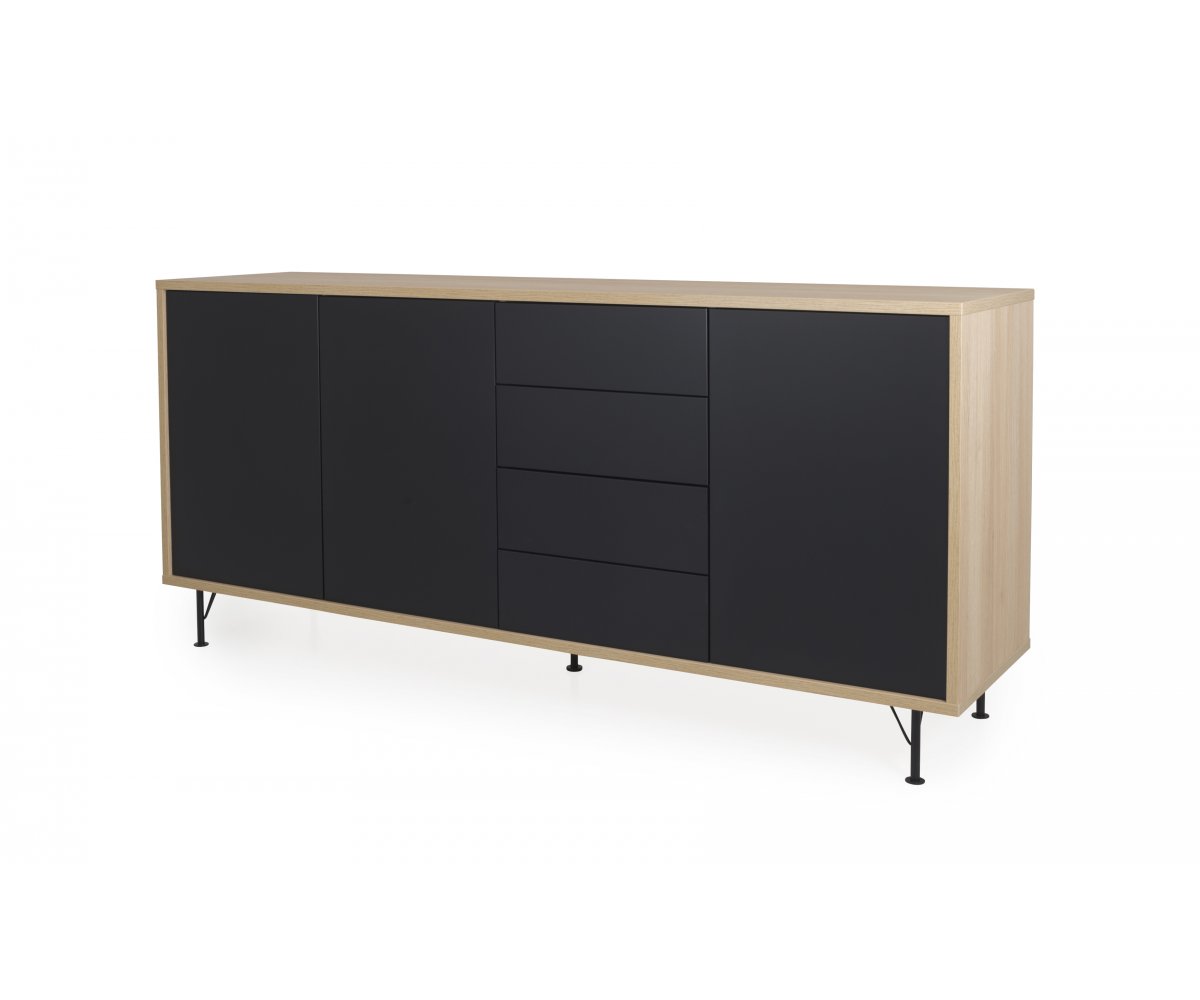 Grand buffet scandinave en bois Noir