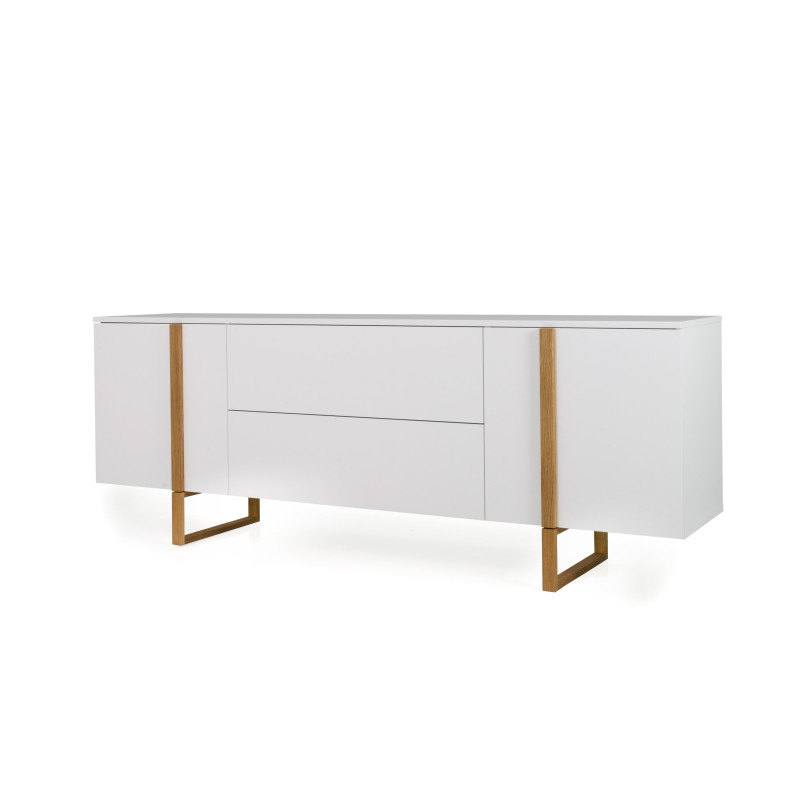 Buffet bas moderne 2 portes Blanc
