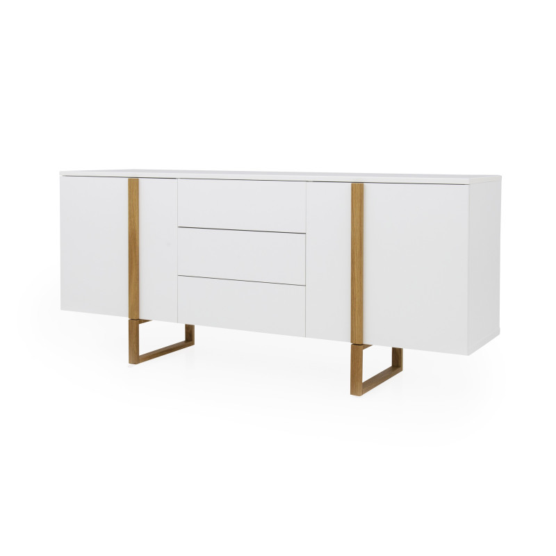 Buffet bas moderne en bois Blanc
