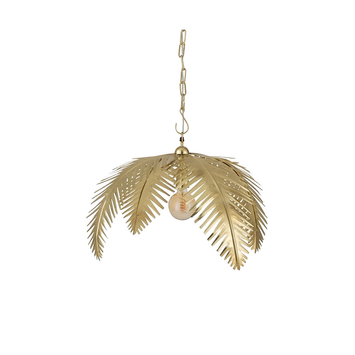 Suspension feuille de palmier métal doré Suspension feuille de palmier métal doré